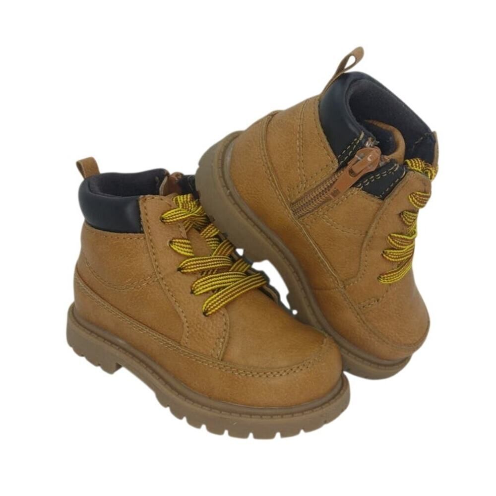 CARTERS Toddler BoysโLeather Trail Hiking Sneakers w/Side Zippers - Size: 6M